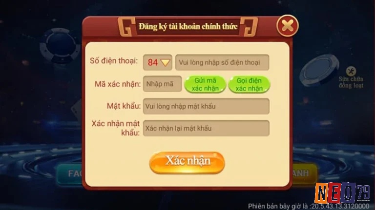 Đăng ký tài khoản nhà game bằng SĐT rất tiện lợi