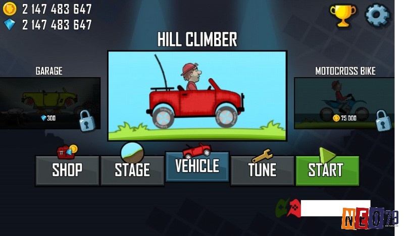 Âm thanh và đồ họa đơn giản không kém phần sinh động của Game Hill Climb Racing