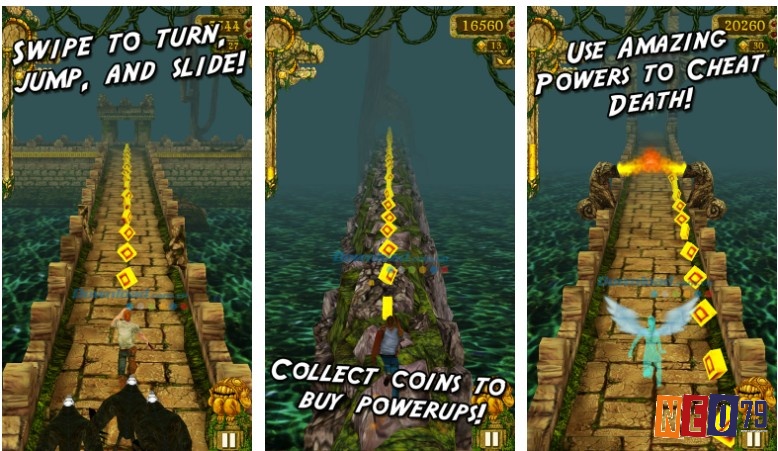 Nhịp độ trong game Temple Run rất nhanh đòi hỏi người chơi phải tập trung cao độ