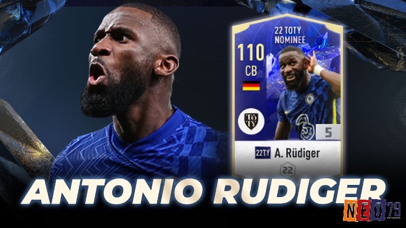 Top cầu thủ rank Hàn - Antonio Rudiger (mùa 22TY) vượt trội ở khả năng phòng ngự với tốc độ và sức mạnh đáng kể