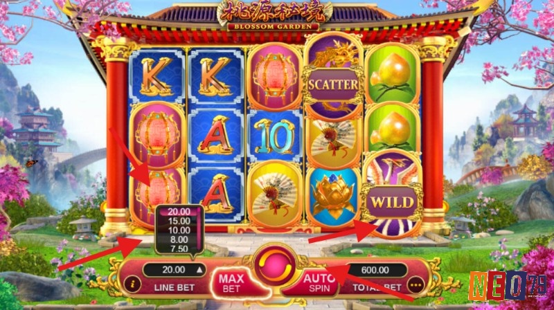 Cách chơi game slot Blossom Garden cực kỳ đơn giản