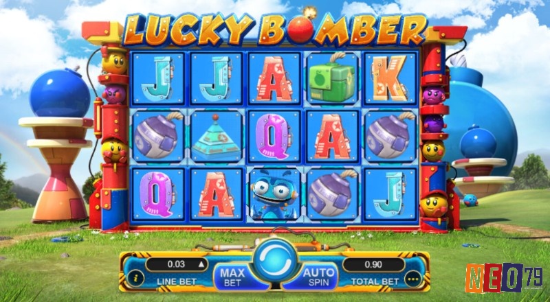 Game slot Lucky Bomber có chủ đề đầy màu sắc và vui nhộn